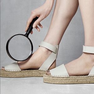 Vince White Espadrille Platform Sandals